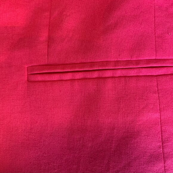 J. Crew Womens Hot Pink Linen Cotton Blazer Size 10 - Picture 6 of 14